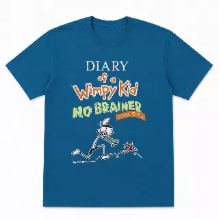 DIARY OF A WHIMPY KID NO BRAINER TOUR T-SHIRT HTR TEAL
