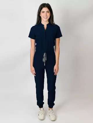 Scrub Jumpsuit — Navy / XL