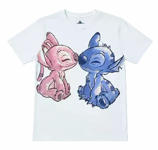 JUNIOR GIRLS DISNEY STITCH T-SHIRT LT BLUE