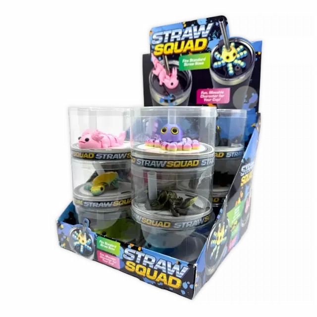3D Printed Straw Decorations - 12 Pieces Per Retail Ready Display 26601