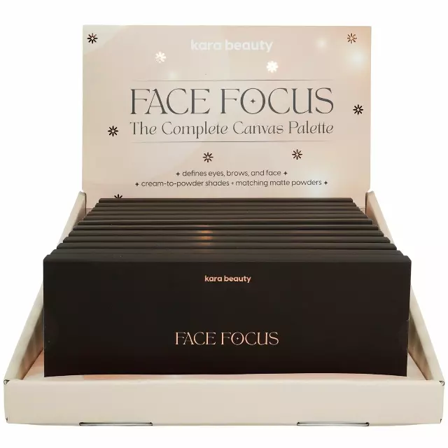 Kara Beauty Face Focus The Complete Canvas Palette - Wholesale Display 12 Units (F1-19-D)
