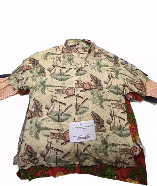 Hawaiian Guayaberra & More Shirts Unsorted 47 pcs
