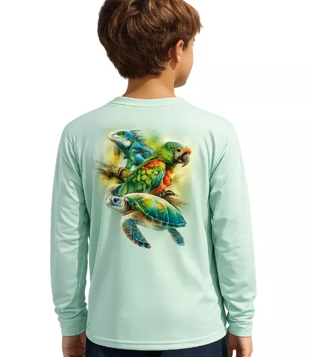 Boys Performance Top Tropical Wild Life Graphic-7619104