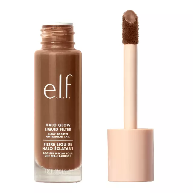 e.l.f. Halo Glow Liquid Filter, Hydrating Complexion Boost, 7 Deep/Rich