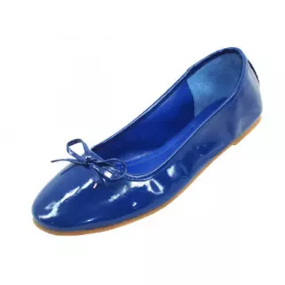 S8400L - Women's "Easy USA" Patent Ballerina Shoes — Navy (S8400L-N) / 6-11 Assorted
