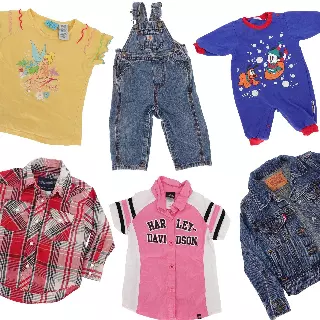 Kid's Vintage, Y2K, Modern & Branded Mixed Clothes Bale of 100 lbs - Ready to Ship