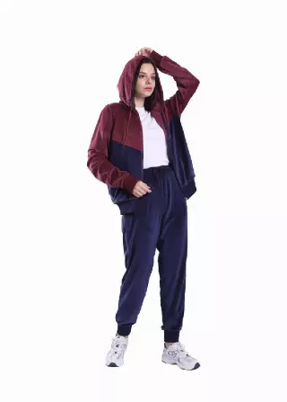 Women's Velvet Hooded Sweatshirt and Sweatpants 2 Pc Set- Style #LJS500-$15.00/Unit - 12pcs/cs - PLEASE SEE DESCRIPTION — Navy
