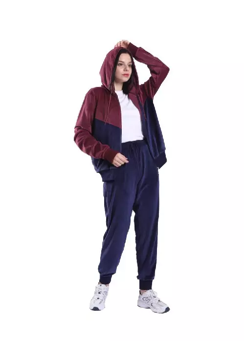 Women's Velvet Hooded Sweatshirt and Sweatpants 2 Pc Set- Style #LJS500-$15.00/Unit - 12pcs/cs - PLEASE SEE DESCRIPTION — Navy