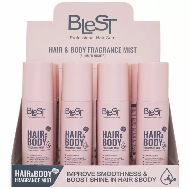 Blest Hair & Body Fragrance Mist - Wholesale Display 12 Units (HFM-27)