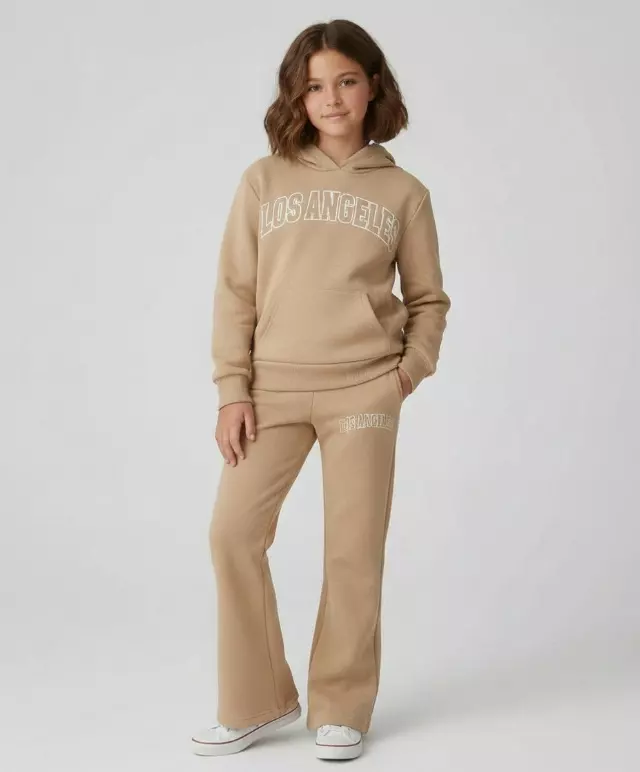 Girls’ 2PC Fleece Set #N25 — Beige / 7-8-10-12-14