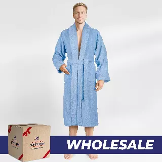 Luxury Men’s Robe – 100% Cotton, Quick Dry, Turkish Bathrobe for Wholesale