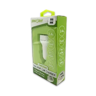 Car Charger with Dual USB Ports 2.4 Amp - 3 Pieces Per Pack 24632