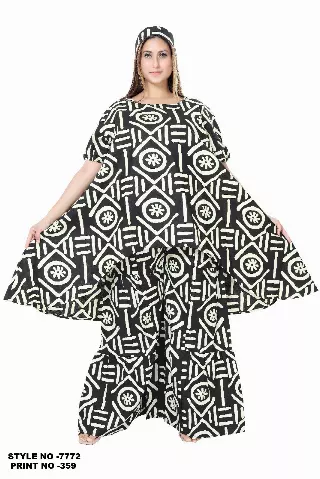 7772A Authentic African Print 2pc Pant Set - $30.00 Each (3 pcs per pack) — Free Size / Print-359