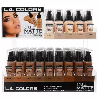 L.A. Colors Truly Matte Foundation - Wholesale Display 117 Units (CAD93.1)