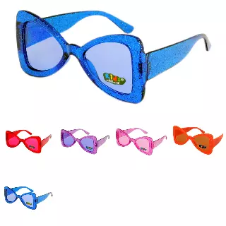 Kids' Oversized Glitter Butterfly Sunglasses with UV400 Protection K10435