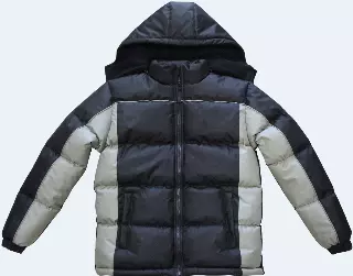 Youth's Insulated Bubble Fleece Lined Jacket- Style #BT332 TODD 2T-4T 5-7 8-18 - $14.00/Unit- WHOLESALE ONLY — 8-18 / Black-Charcoal