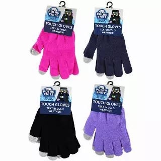 Touch Gloves One Size Fits All Assortment - 12 Pieces Per Pack 22695