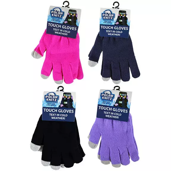 Touch Gloves One Size Fits All Assortment - 12 Pieces Per Pack 22695