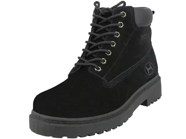N8110 - Wholesale Men's "Himalayans"6" Insulated Leather Upper Injection Work Boots — Black (N8110) / 9-13 Assorted