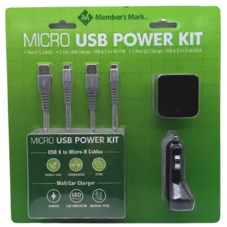 Members Mark Micro USB Power Kit · 6 units