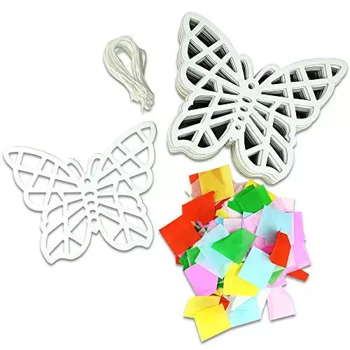 Butterfly DIY Suncatcher Paper Crafts - 24 Pieces Per Pack KP3633