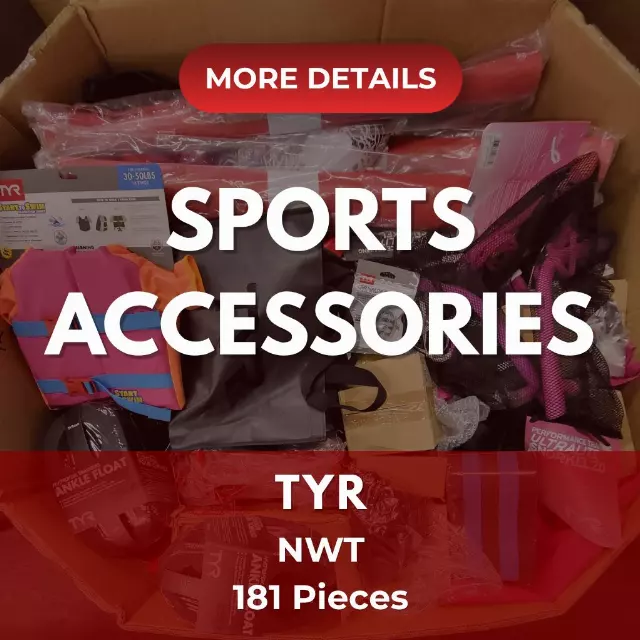 Tyr Sports Accessories | Assorted Men's, Women's, Kid's Accessories | NWT | 181 Pieces | Pallet #PA-602
