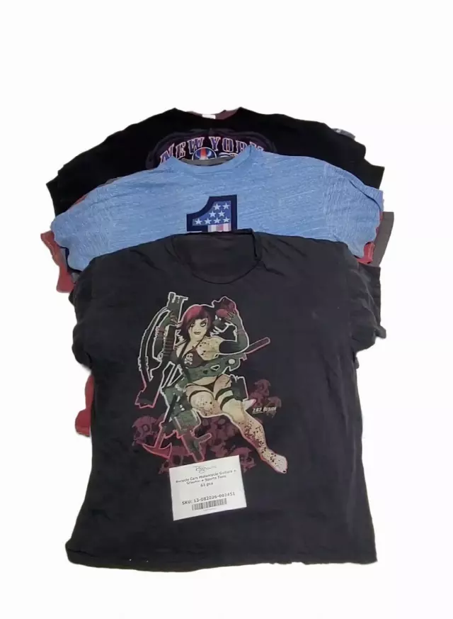Recycle Cars Motorcycle Guitars + Graphic + Sports Tees 61 pcs