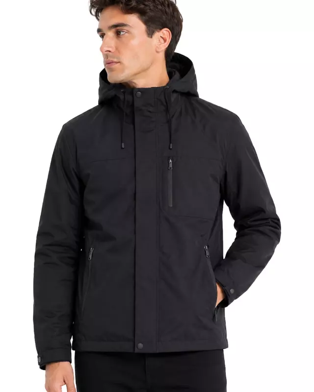 Men's Lightweight Windbreaker Jacket #K09 — Black / S-M-L-XL-2XL