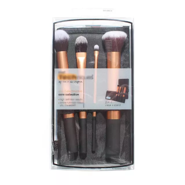 Simply Chic Gold & Black 4 Pieces Makeup-Brushes