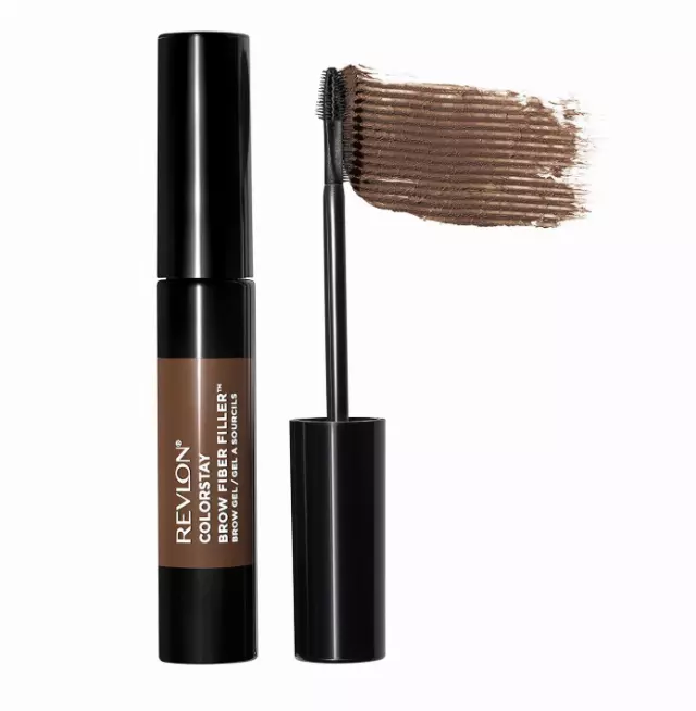Revlon ColorStay Brow Fiber Filler Brow Gel, 303 Medium Brown, 0.23 fl oz