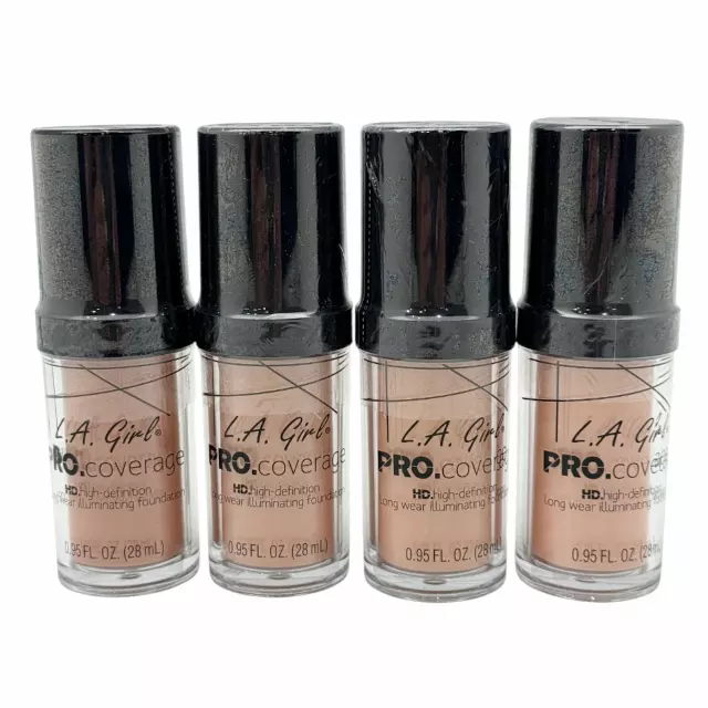 L.A. Girl Pro Coverage HD Foundation Assorted - Wholesale Pack 12 Units (GLM642/43/44/45/46)