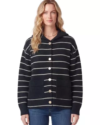 Striped Sweater Jacket #31 — Black/Ivory / S/M - L/XL