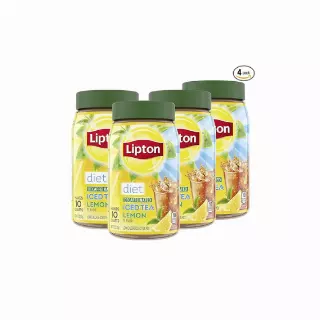 LIPTON Diet Iced Tea Lemon Decaffeinated (4 Pack, 10qt)