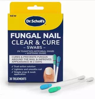 Dr. Scholls Fungal Nail Clear & Cure Swabs, 30 ct – Nail Treatment with Tolnaftate to Cure & Relieve Athlete’s Foot Fungus Around the Nail + Whitening Swab to Improve Nail Appearance in 2 Days