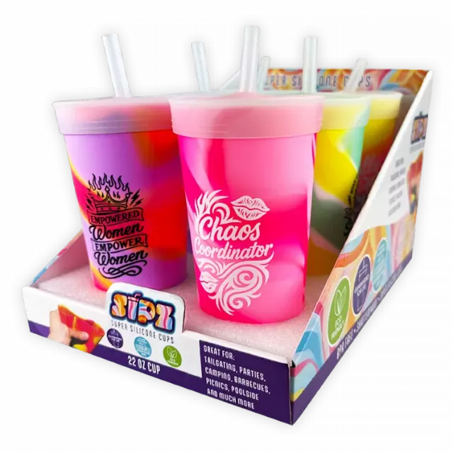 Silicone 22oz Silicone Cup C - 6 Pieces Per Retail Ready Display 26164