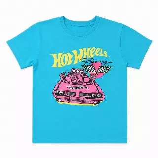 YOUTH HOT WHEELS RACING T-SHIRT TURQUOISE