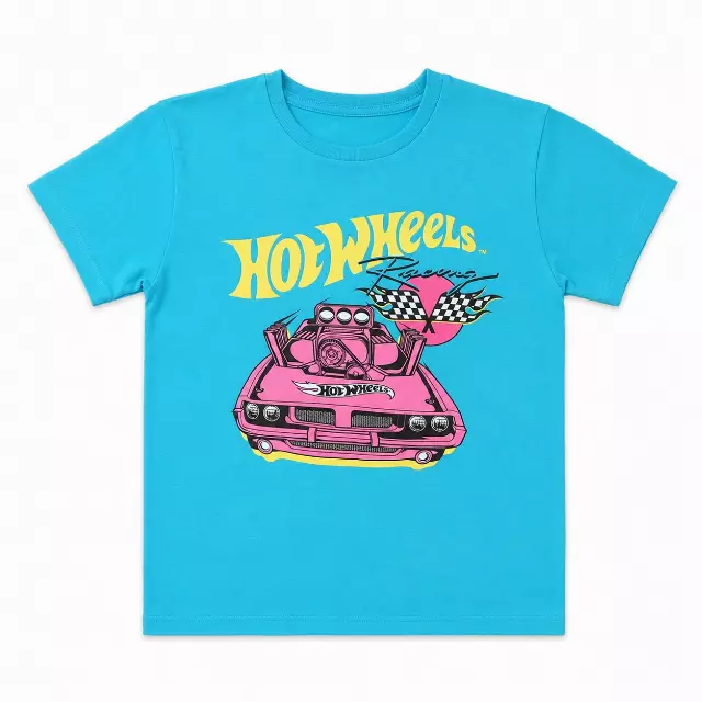 YOUTH HOT WHEELS RACING T-SHIRT TURQUOISE