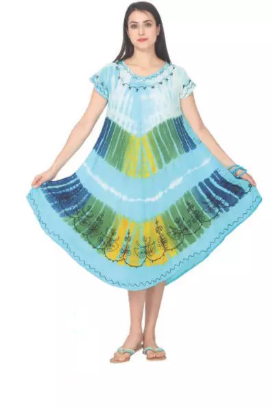 PNA-419 - Women's Tye-Dye Sleeveless Umbrella Dress - (12-PCS PRE-PACK - 12 COLORS) ($6 Each)