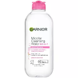 Garnier Micellar Water, Hydrating Facial Cleanser & Makeup Remover, Suitable for Sensitive Skin, Vegan, Cruelty Free, 13.5 Fl Oz (400mL), 1 Count