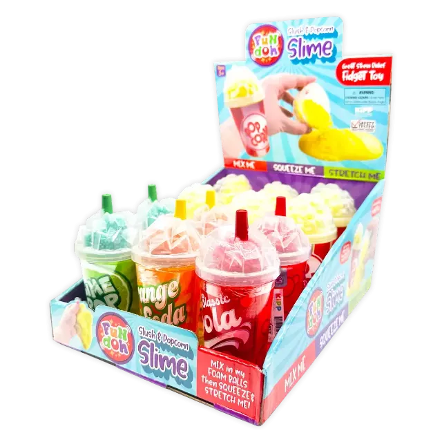 Fun Doh™ Slush and Popcorn Slime - 12 Pieces Per Retail Ready Display 25260