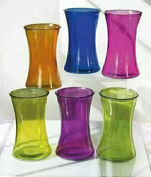 GP4007Asst – 8” Molded Gathering vase w/ 4.75” opening-“case pk 12”