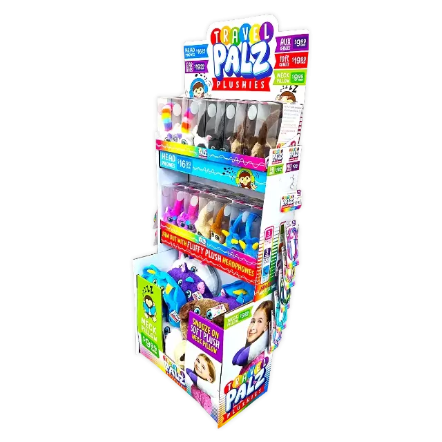 Plush Headphones with 10FT Cable Variety Floor Display 36 Pieces Per Retail Ready Display Kit 88421