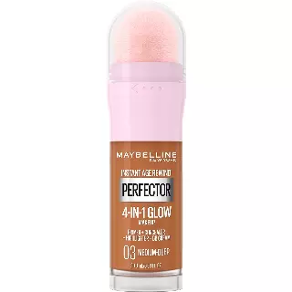 WHOLESALE MAYBELLINE INSTANT AGE REWIND PERFECTOR 4-IN-1 GLOW MAKEUP 0.68 OZ - MEDIUM-DEEP 03 - 72 PIECE LOT
