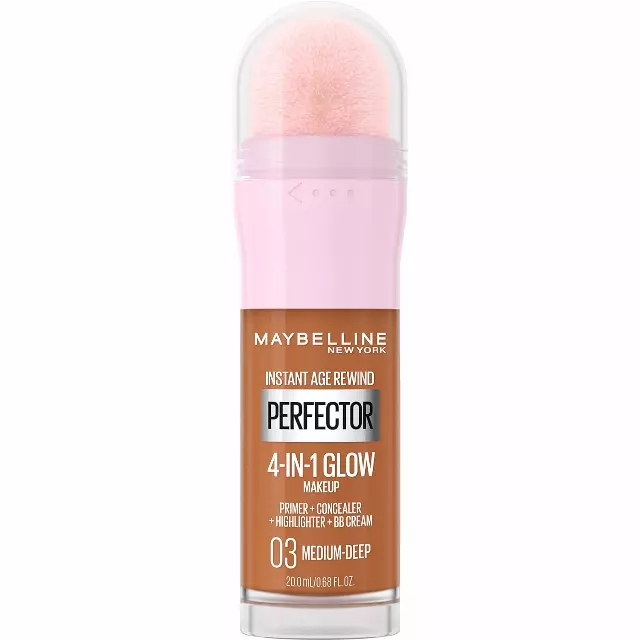 WHOLESALE MAYBELLINE INSTANT AGE REWIND PERFECTOR 4-IN-1 GLOW MAKEUP 0.68 OZ - MEDIUM-DEEP 03 - 72 PIECE LOT