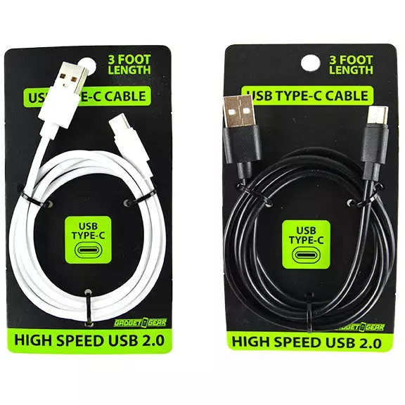 Charging Cable USB to USB-C 3FT - 4 Pieces Per Pack 22444
