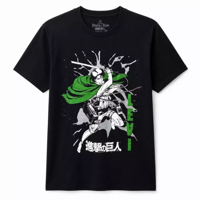ATTACK ON TITAN EREN SWORDS T-SHIRT BLACK