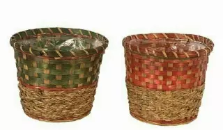 MSX1008-9 – 2 asst. style 9” Holiday pot sewn-in-liner- Min 12 pcs- Case Pk. 60