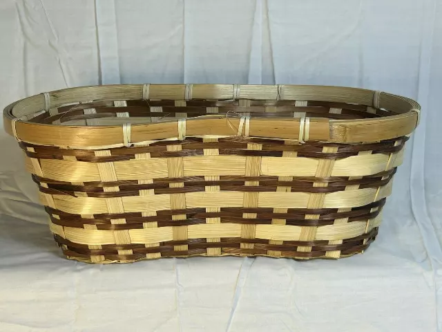 #MS1705-14 Tu-tone DBL 6” peanut basket w/l min12pc cs pk48pc
