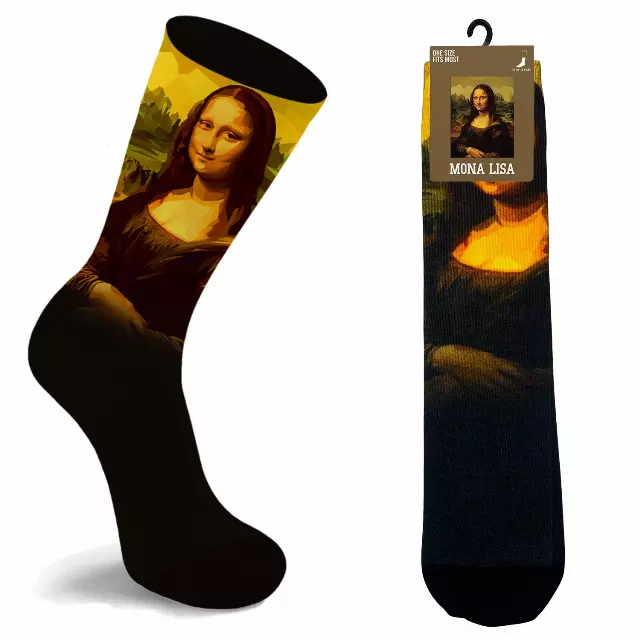 Funky Art Socks – Famous Painting Design (Unisex) — Mona Lisa