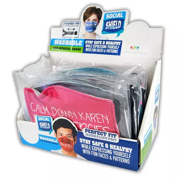 Adult Says Face Cover B 24 Pieces Per Retail Ready Display 21936